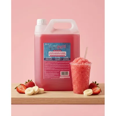 Bidon de sirop granita (5L) — Fraise-banane
