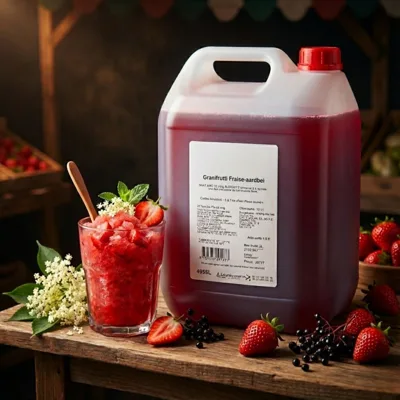 Bidon de sirop granita (10L) — Fraise-sureau